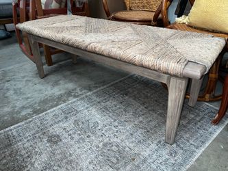 Vanowen bench in natural sandstone wood