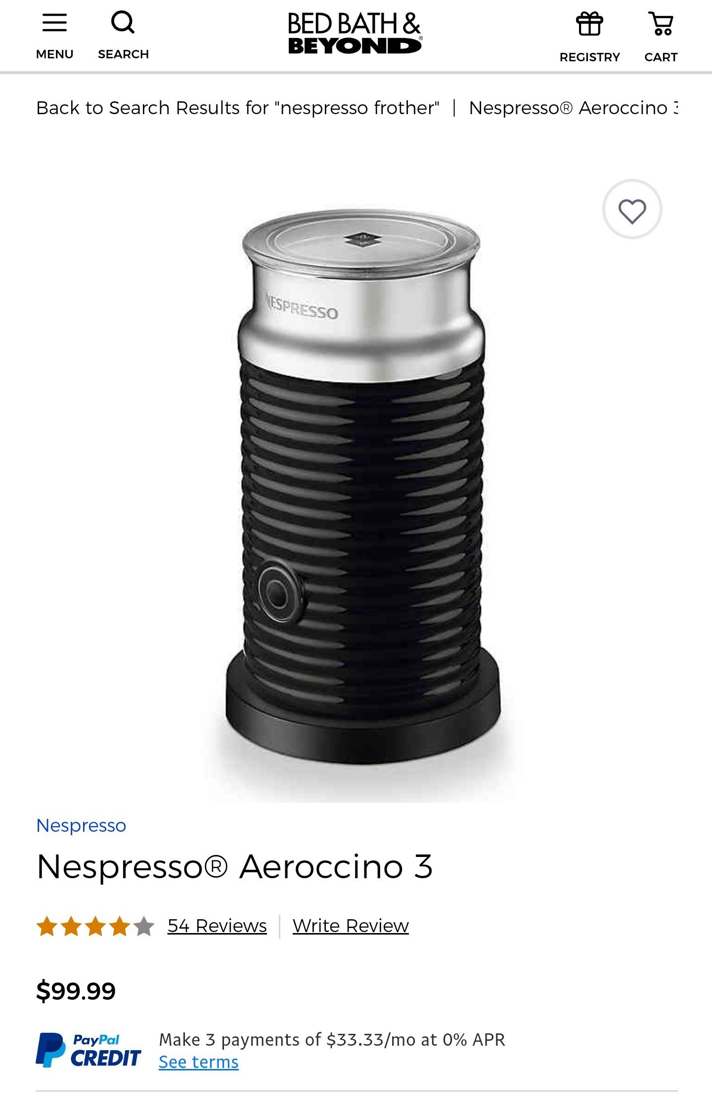 Nespresso Aeroccino 3 (Frother)