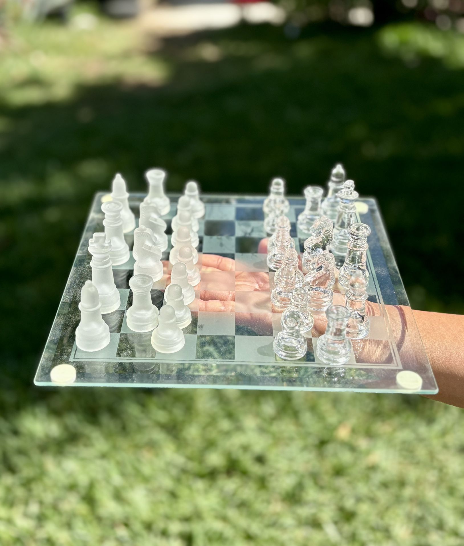 Glass Chess Board Game