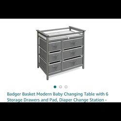 Badger Basket Changing Table w/6 Drawers