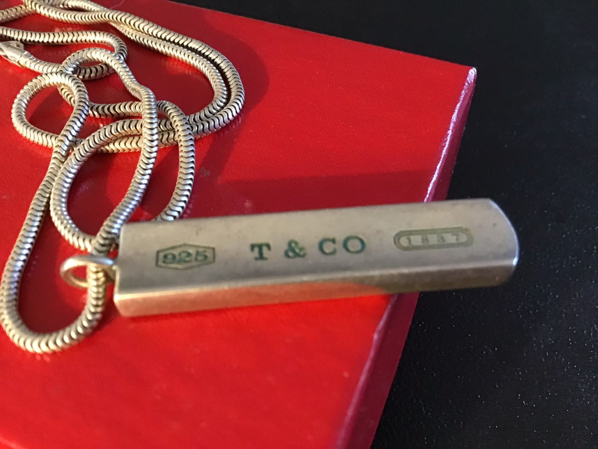 Tiffany $ Co. 1837 bar necklace