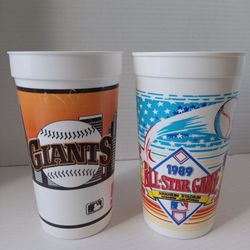 Vintage MLB Souvenir 7" Cups