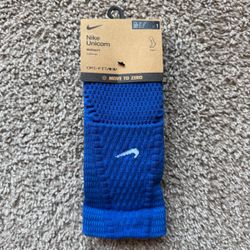 NIKE UNICORN DRI FIT ADV MULTISPORT CUSHIONED CREW SOCKS WOMENS SIZE 6-10 MEDIUM BLUE WHITE NEW