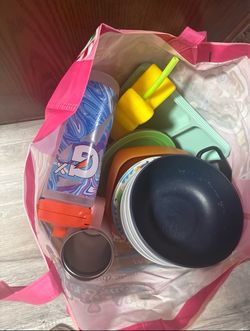 Kids plates and bowls and cups