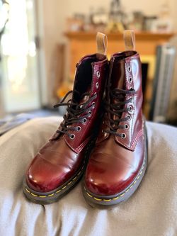 Dr. Martens Vegan 1460 Cherry Red Boots – Women’s Size 6 – $65