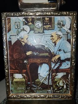 Norman Rockwell 1943 23k gold decanter