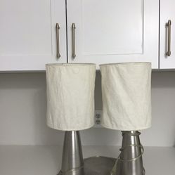 Table Lamp featuring of metallic base set of two 