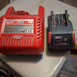 Milwaukee  battery and charger  m28