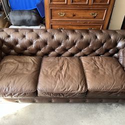 Leather couch And Chair