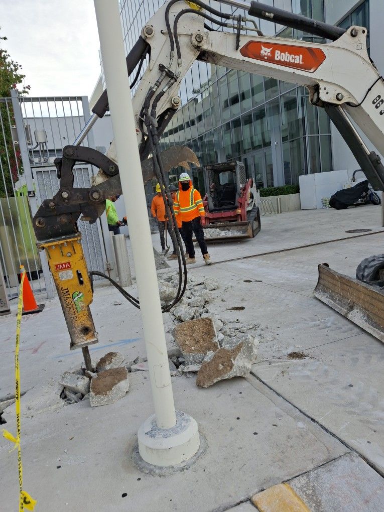 Bobcat, Excavator And Truck