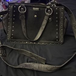 Black snake pattern purse