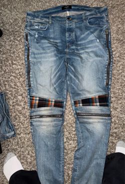 Amiri MX2 Plaid 'Clay Indigo/Orange'