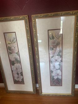 (2) Magnolia Stem Paintings
