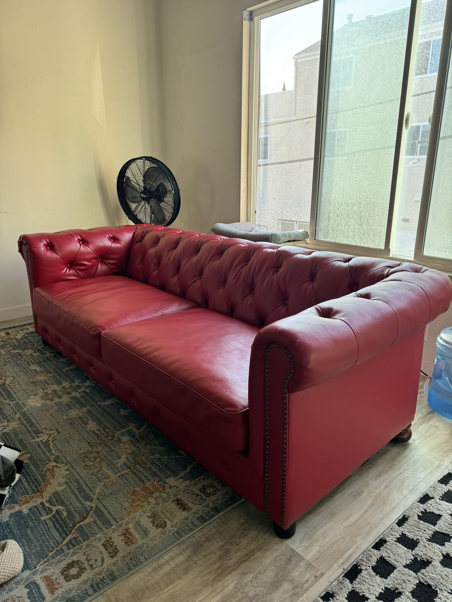 Beautiful RED Couch Amazing Condition MUST GO TODAY