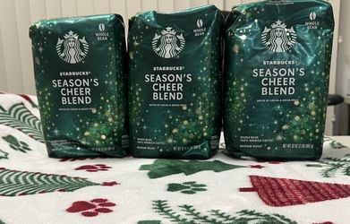 3 Two Pound bags of Starbucks Christmas blend