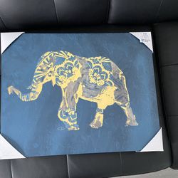 Wall Decor Gold Elephant 