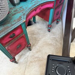 Antique Vanity And Mirror 