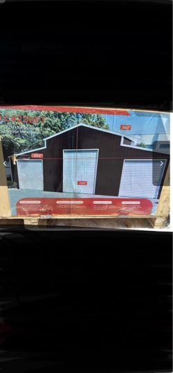 42x30 FT Triple Car Metal Garage Shed