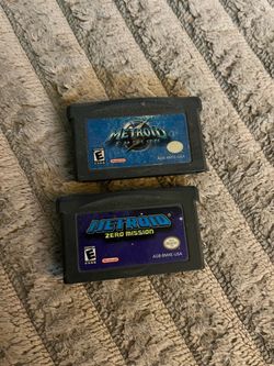 Metroid Fusion & Zero Mission GBA Cartridges