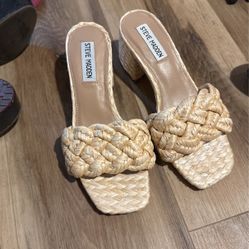 Steve Madden Natural Coral Wedges 