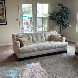 2 White Sofas 
