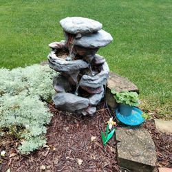 Beautiful Three Tiered Illuminated Fountain 