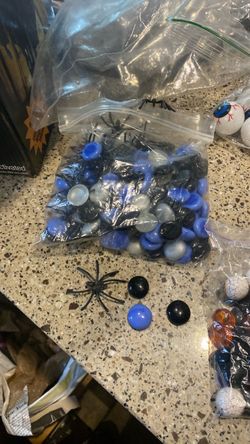 Halloween Decoration Lot with Spiders and Eyeballs