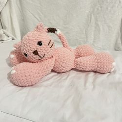 Crocheted Pink Cat