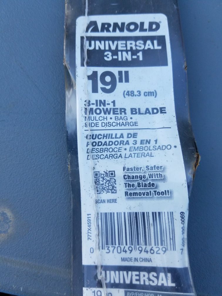19" lawn mower blade