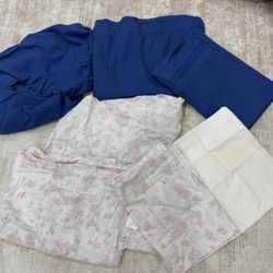 Twin Bed Sheets Kids Boys 2 Pink Navy Sets