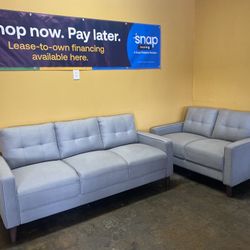 Sofa And Loveseat Light Gray