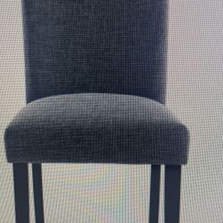 4 DHI Frankfurt Upholstered Parsons Dining Chair. Light Grey