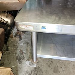 STAINLESS TABLE ON WHEELS 30X30X 24IN HIGH NSF STICKER