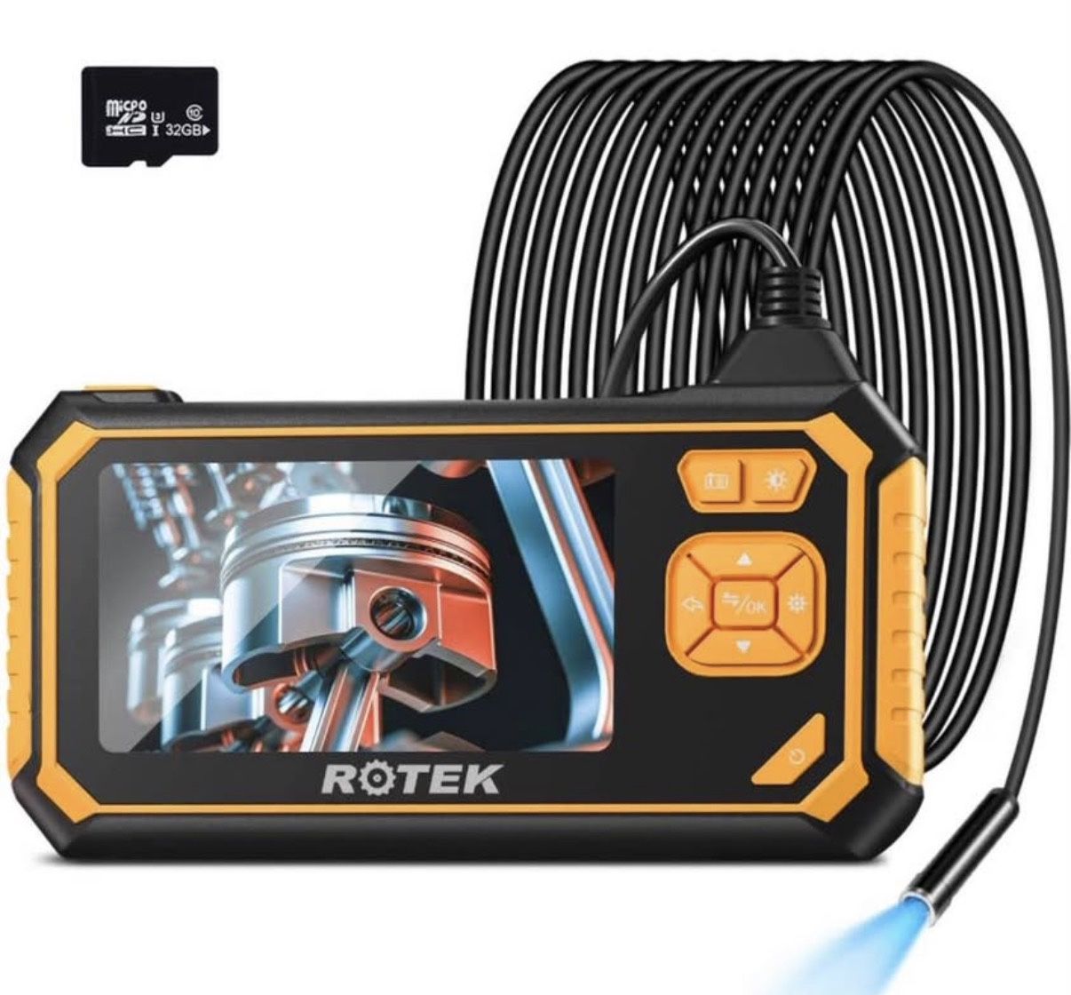 NEW! Industrial Endoscope, 1080P HD 4.3inch LCD Screen 2600mAh Rechargeable Battery Borescope, IP67