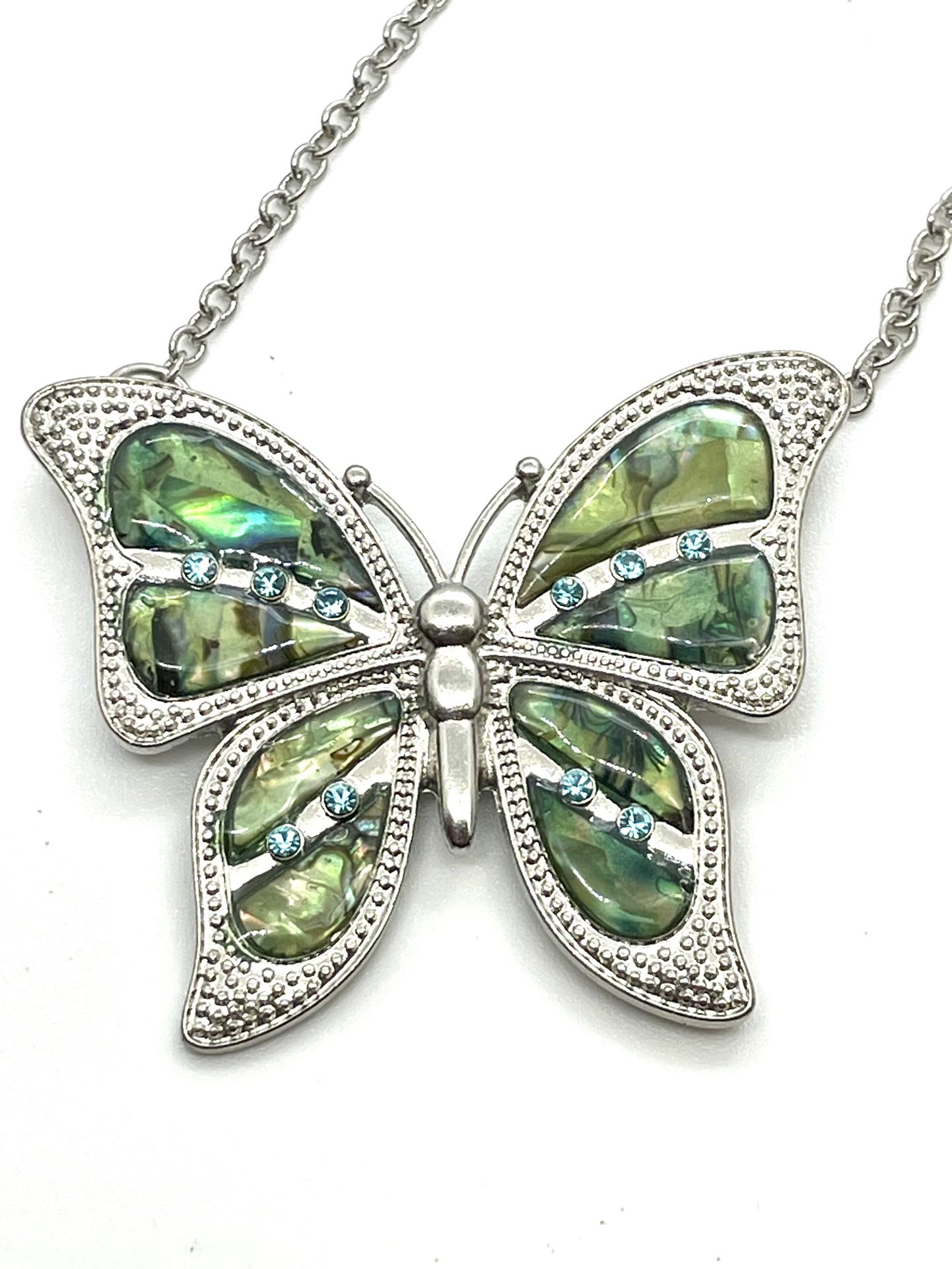 Abalone Butterfly Necklace