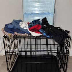 Extra Small Dog Crate, Training pads and shirts/sweaters