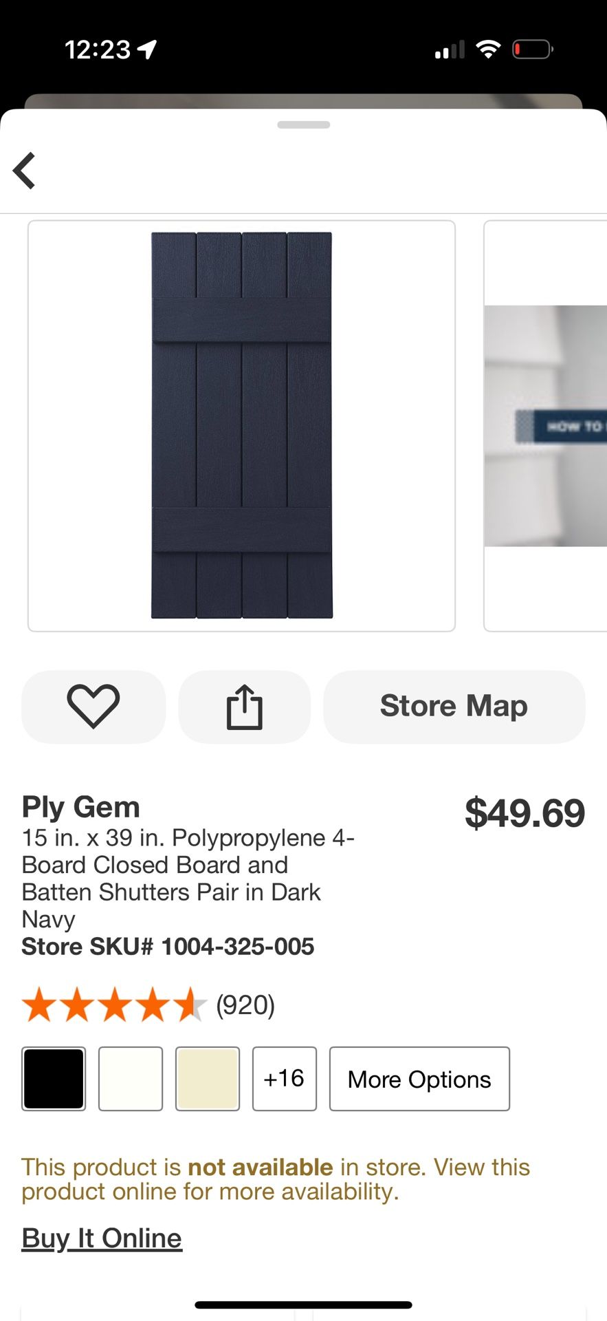 PlyGem Board & Batten Shutters Pair