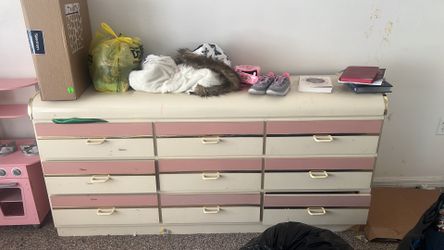 Pink And White Dresser