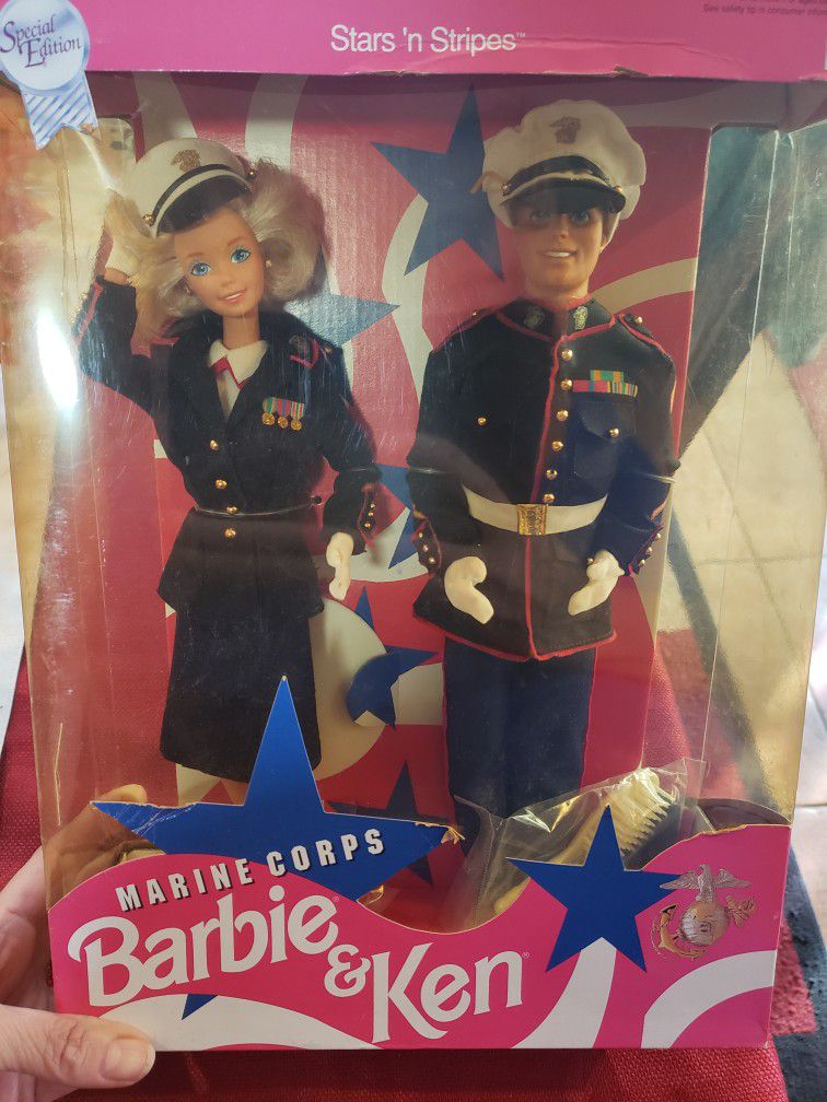 Stars N Stripes Marine Corps Barbie & Ken Deluxe set 1991