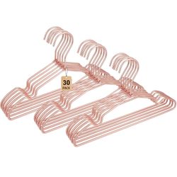 KOOBAY Rose Gold Metal Wire Baby Clothes Hangers (30-Pack) (NEW)