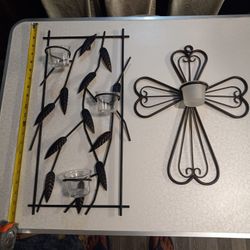 2 Piece Hanging Candle Wall Art