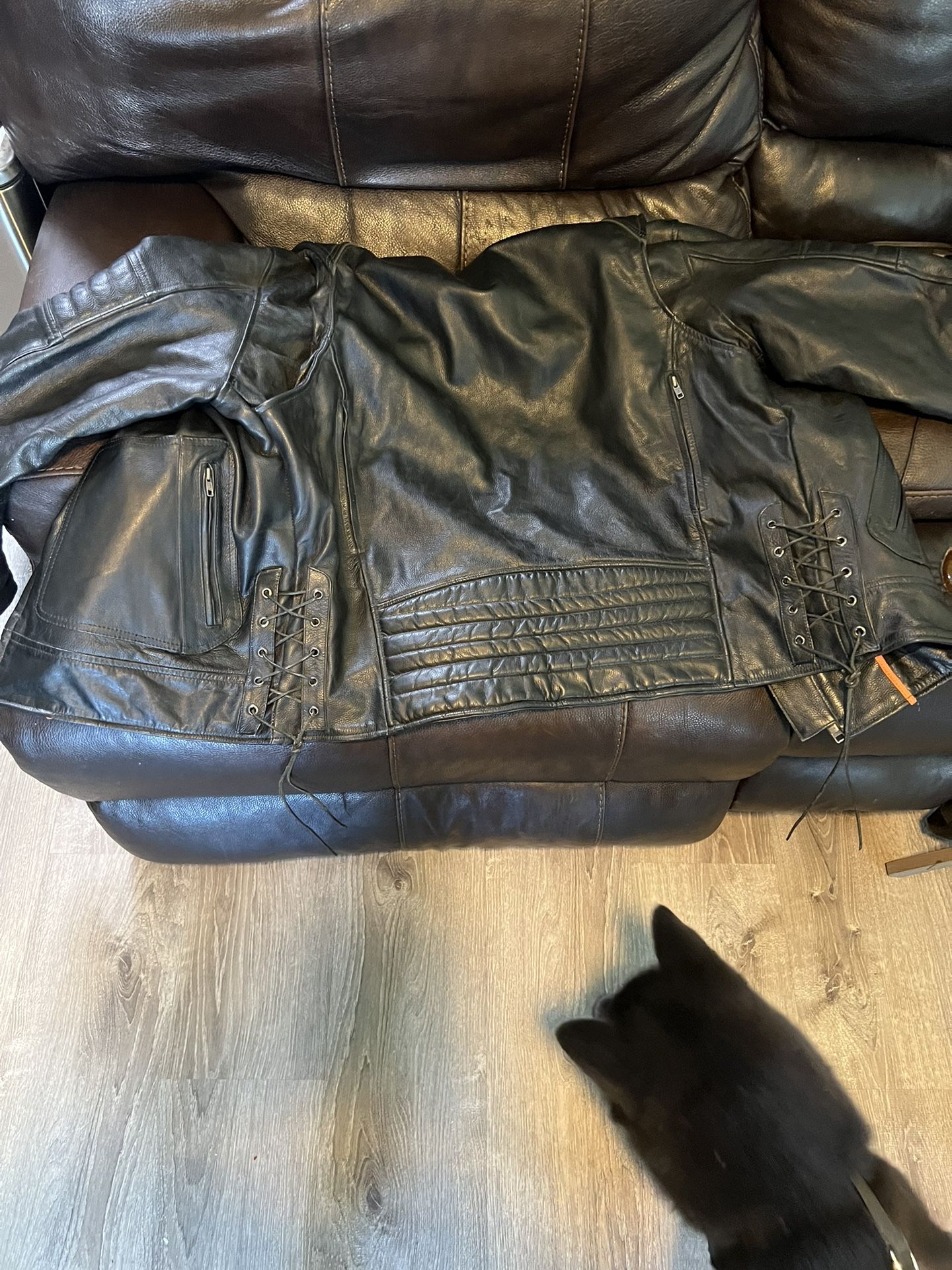 Foosball Table And Leather Motor Cycle Jacket
