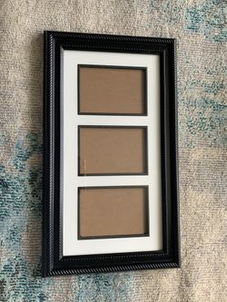 Beautiful Black Picture Frame for multiple photos with white accents and details
