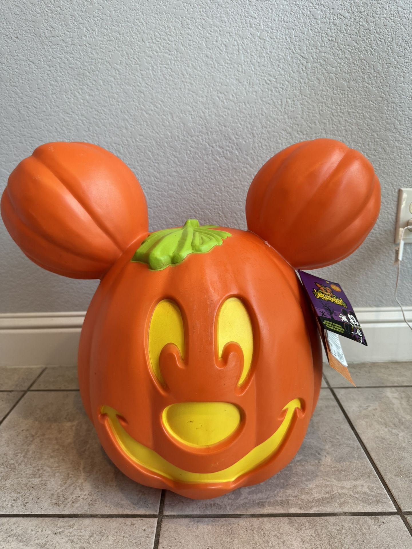 Disney Halloween Mickey Mouse Light Up Jack O Lantern 22 Inch