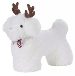 New plushie My Texas House Andy 12" x 17" Christmas Toy Dog Holiday Decorative Pillow (NWT)