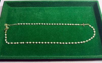 TEWIKY 14K Gold Plated Pearl Cross Necklace ✝️🤍