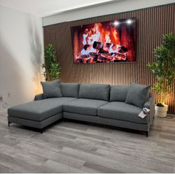 Gray Sectional Couch - Open Box - Free Delivery