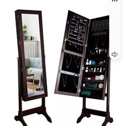 Large Jewelry Cabinet With Mirror
