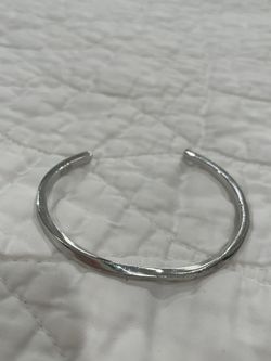 Adjustable silver bracelet cuff
