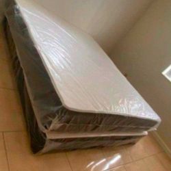 New Queen Size Mattress Regular with Box Spring Set Colchones Nuevos Queen Size Mattress Bed 